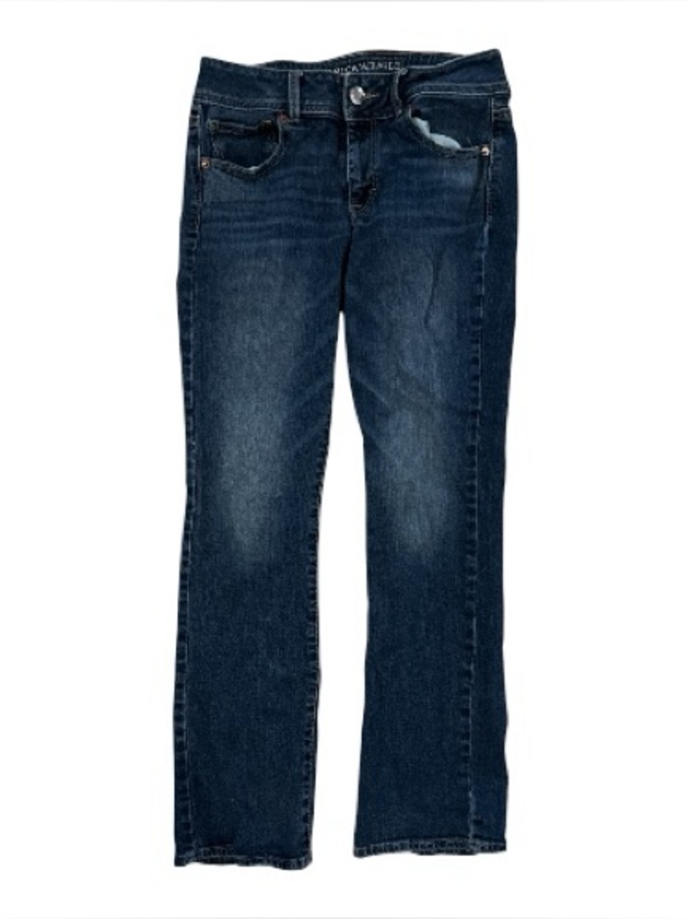American Eagle Women’s 6 dark wash 5-pocket kick boot jeans
